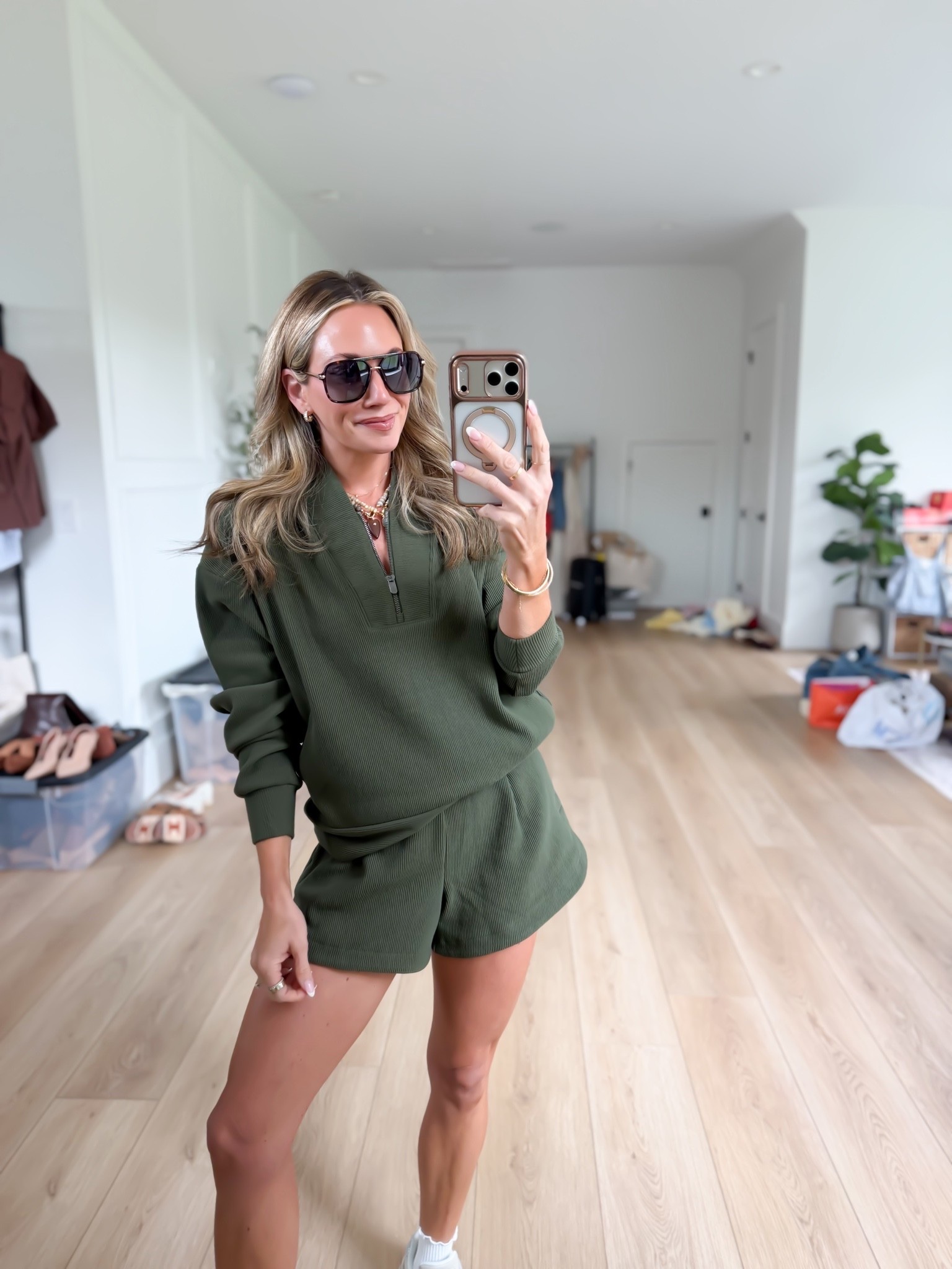 $40 Walmart Set vs $238! Looks and feels so much like the more expensive Varley set! Wearing an xs in pullover and shorts. 



Comfy set. Fall outfit. Casual outfit. Mom outfit.

#LTKootd #LTKgrwm #LTKmomlife