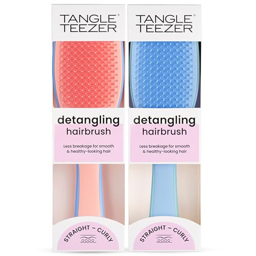 Amazon.com : Tangle Teezer Ultimate Detangler Brush Duo, Dry & Wet Hair Brush, Eliminates Knots &... | Amazon (US)