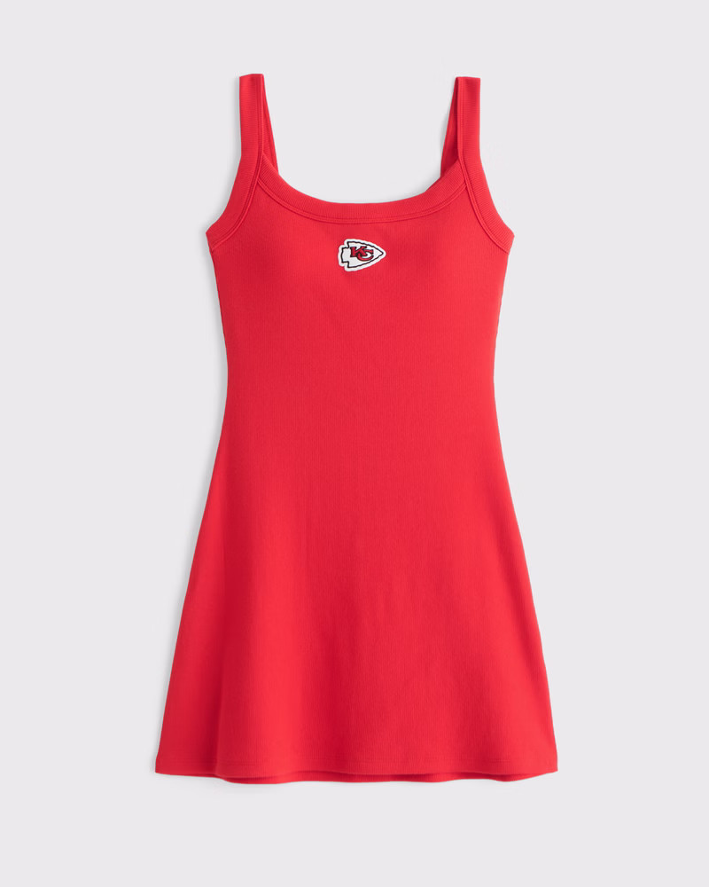 Abercrombie & Fitch Women's Kansas City Chiefs Bra-Free Essential 90s Rib Mini Dress in Red - Chi... | Abercrombie & Fitch (US)