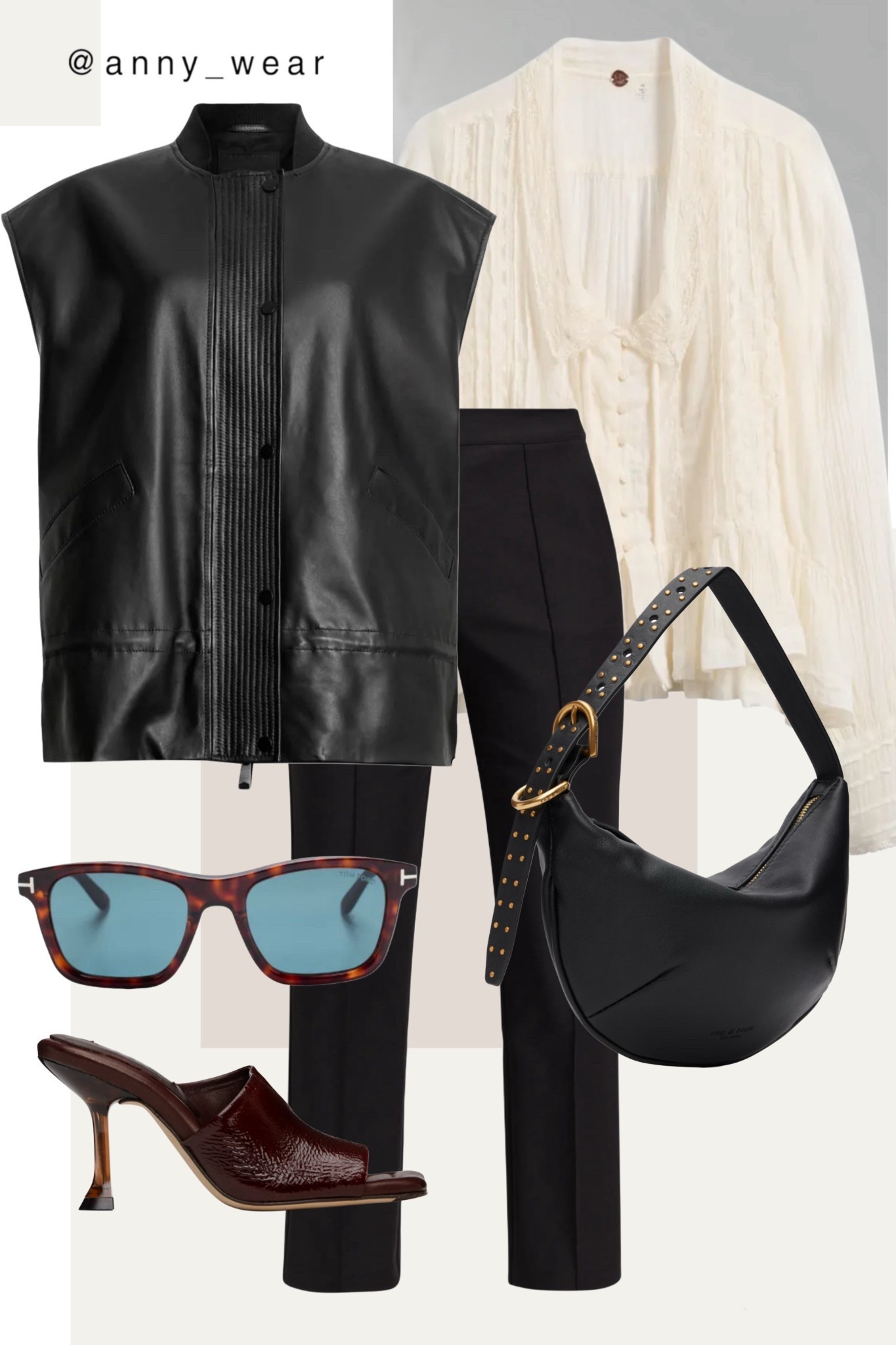 Saint Laurent vibes 

Black leather vest 
Black leather jacket 
White shirt 
Boho style outfit 
Black leather bag 
Designer sunglasses 
Burgundy sandals 
Black bomber vest 
Leather Bomber Vest
Brown Mules
White boho top
womens summer tops black bachelorette outfits  dinner date outfit  black bodysuit outfit  casual summer outfits  black bustier top  date night jeans  black corset top outfit  girls night out outfit  black lace top  florida vacation outfits black long sleeve top  revolve vacation outfits  black mesh top  summer casual outfits  black sequin top  sunshine sunset outfits  black sheer top  summer must haves  black tube top going out top long sleeve tops resort fashion 2025  summer essentials  resort outfits  summer fashion 2025  resort wear  vacation look  revolve outfits  vacation looks  revolve tops  summer outfits 2025  vacation wear Tops work tops tank tops revolve top longsleevetop womens tops party tops tunic top blouse work blouse spring blouse wrap top womens blouses silk blouse satin top one shoulder top one shoulder blouse summer tops peplum top black top black tank top black tube top black bandeau top black strapless top matching sets open back top party tops with jeans off the shoulder top square neck tank square neck top sleeveless turtleneck glitter top sparkle top sparkly top winter tops night out top sequin top date night tops going out tops Mango outfits sunday brunch going out outfits photoshoot outfits dinner date outfit ssense work party outfit zara outfits paris outfit casual wardrobe europe outfits saks 5th avenue new york outfits city street styles new york city ltku over 40 capsule wardrobe popular today summer looks city outfits Abercrombie outfits casual spring outfit classy casual everyday necklace Fourth of July outfits

#LTKstyletip #LTKbeauty #LTKU #LTKshoecrush #LTKitbag 


#LTKFindsUnder50 #LTKWorkwear #LTKSaleAlert