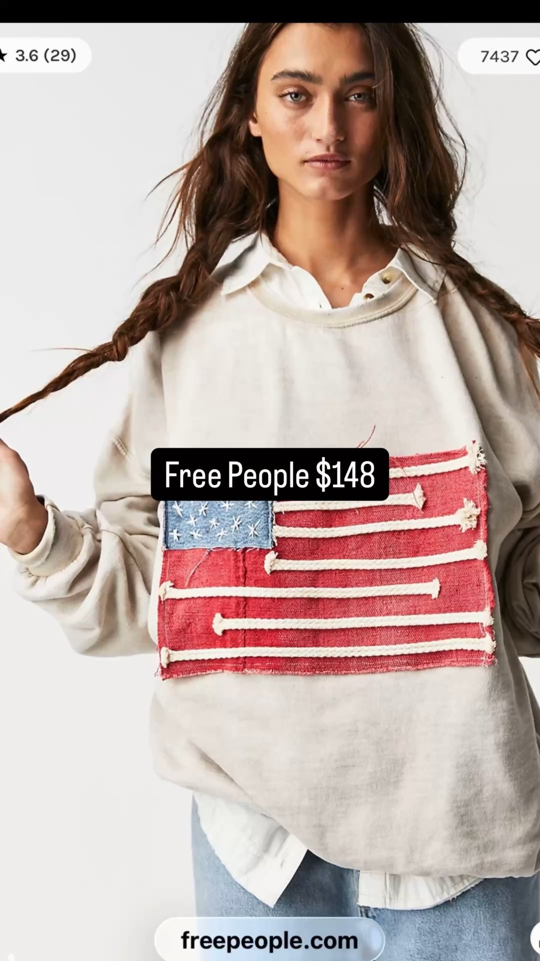 This Free People sweatshirt keeps selling out at $148. The Target one I showed last week is still just $25! They look identical. The Target sweatshirt has much better ratings. #freepeopledupe

#LTKSeasonal #LTKstorytime #LTKootd