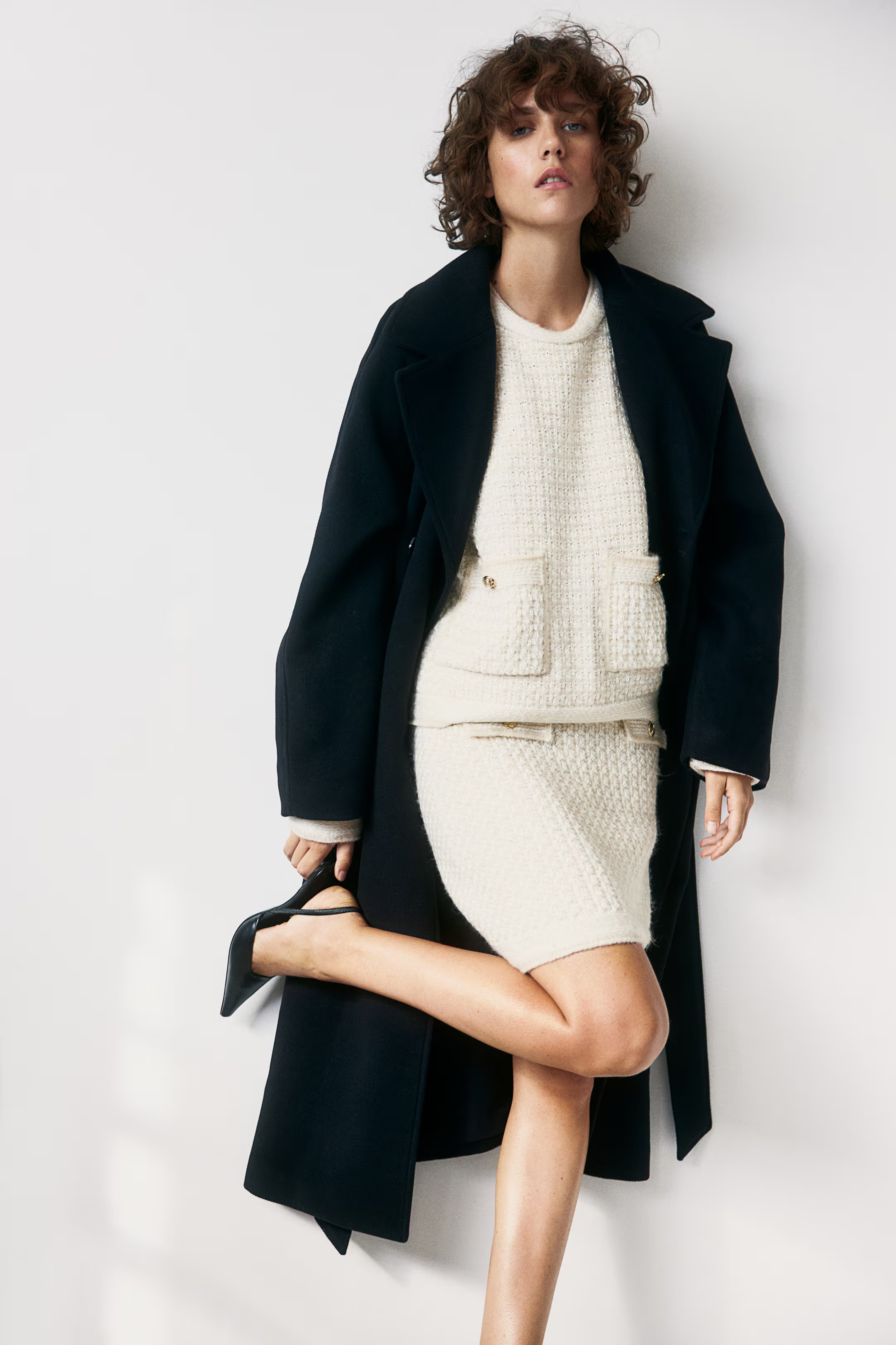 Pointelle-Knit Sweater - Light beige - Ladies | H&M US | H&M (US + CA)