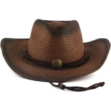 Western Straw Cowboy Hat Straw Hat Straw Western Hat for Men Tavel Hat Outsider Hat Straw Fedora Hat Straw Panama Hat | Walmart (US)