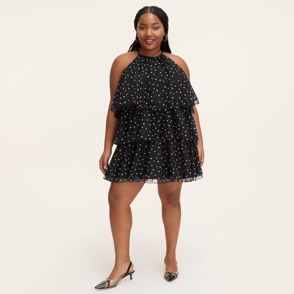Women's Mini Polka Dot Tiered Mini Dress -  kate spade new york x Target Black/White | Target