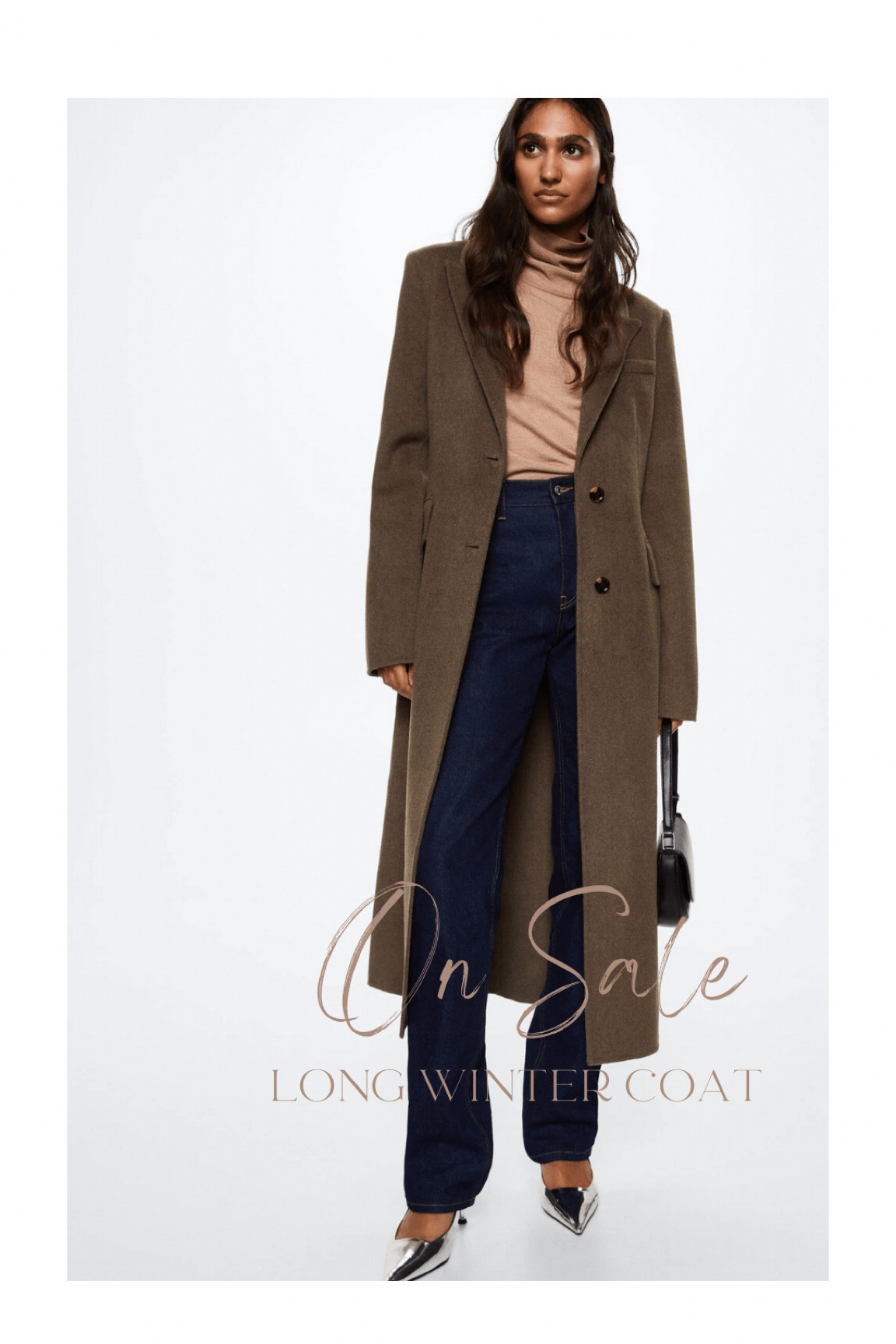 Mango Long winter brown coat on sale. 

#LTKsalealert #LTKworkwear #LTKstyletip