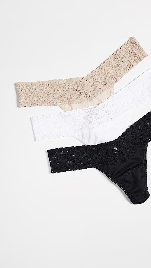 Low Rise Cotton Thong 3 Pack | Shopbop