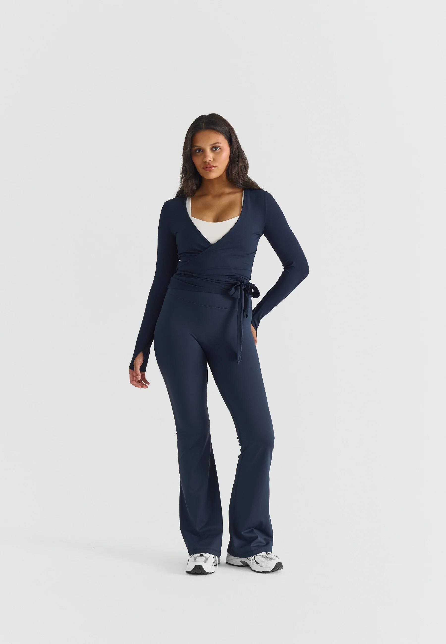 Softsculpt Flared Leggings - Navy | Sisterly Tribe