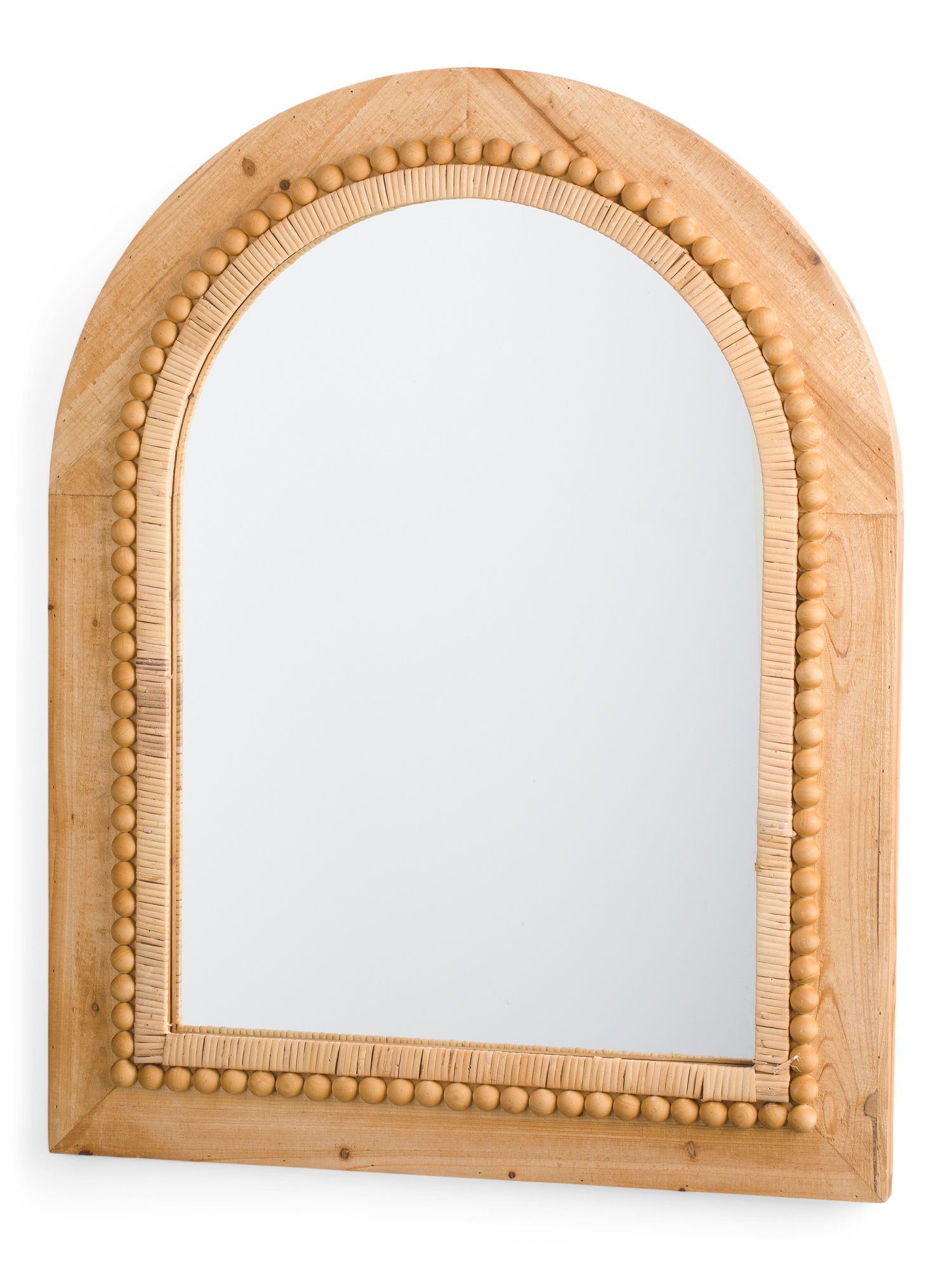 Wood Beaded Arch Mirror | TJ Maxx