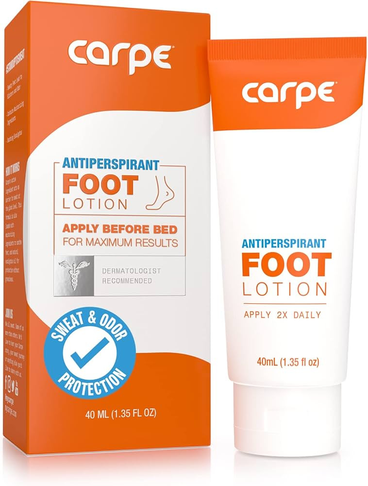 Carpe Antiperspirant Foot Lotion, A dermatologist-recommended solution to stop sweaty, smelly fee... | Amazon (US)