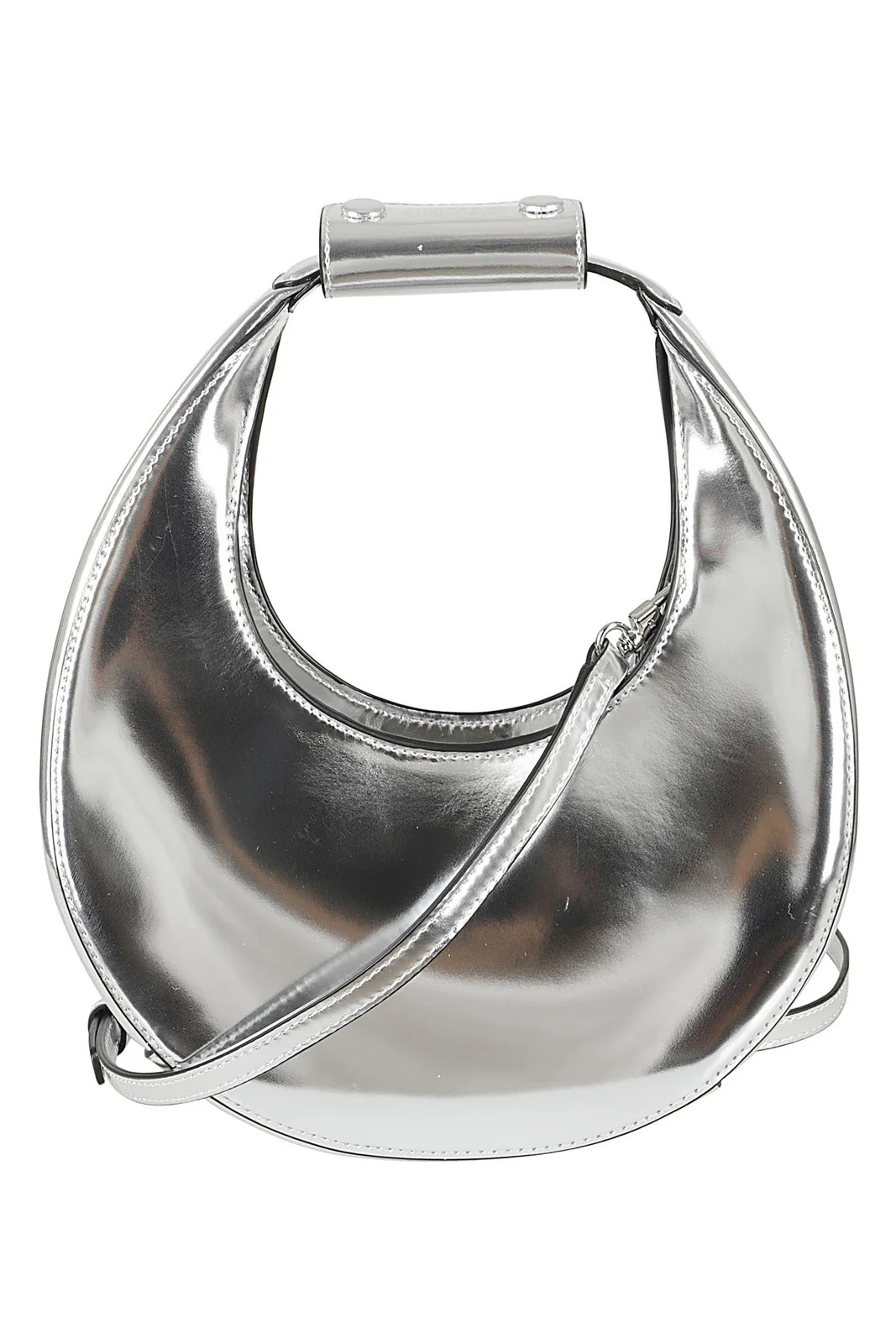 Staud Mini Moon Chrome Crossbody Bag | Cettire Global