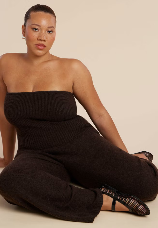 Sweater Ribbed Tube Top | Eloquii