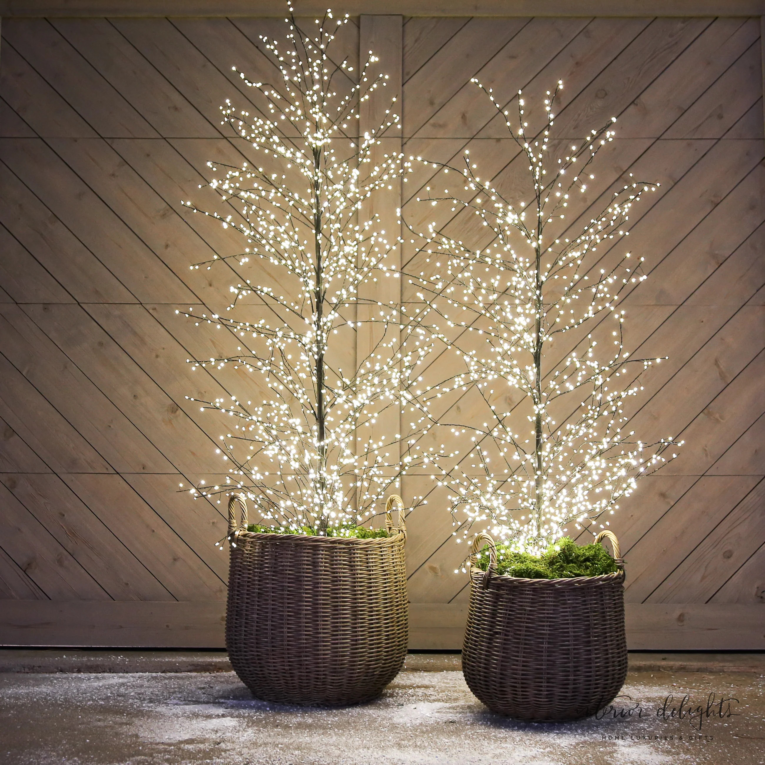 Large Full Trunk Sparkle Tree - BASKETS AND PLANTERS NOT INCLUDED | Interior Delights