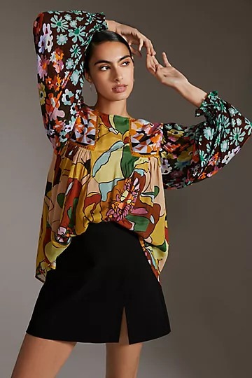 Bl-nk Miranda Peasant Blouse | Anthropologie (US)