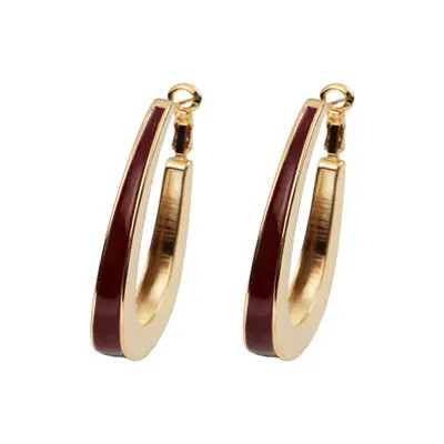 Panacea Enamel Hoop Earrings in Burgundy at Nordstrom | Nordstrom
