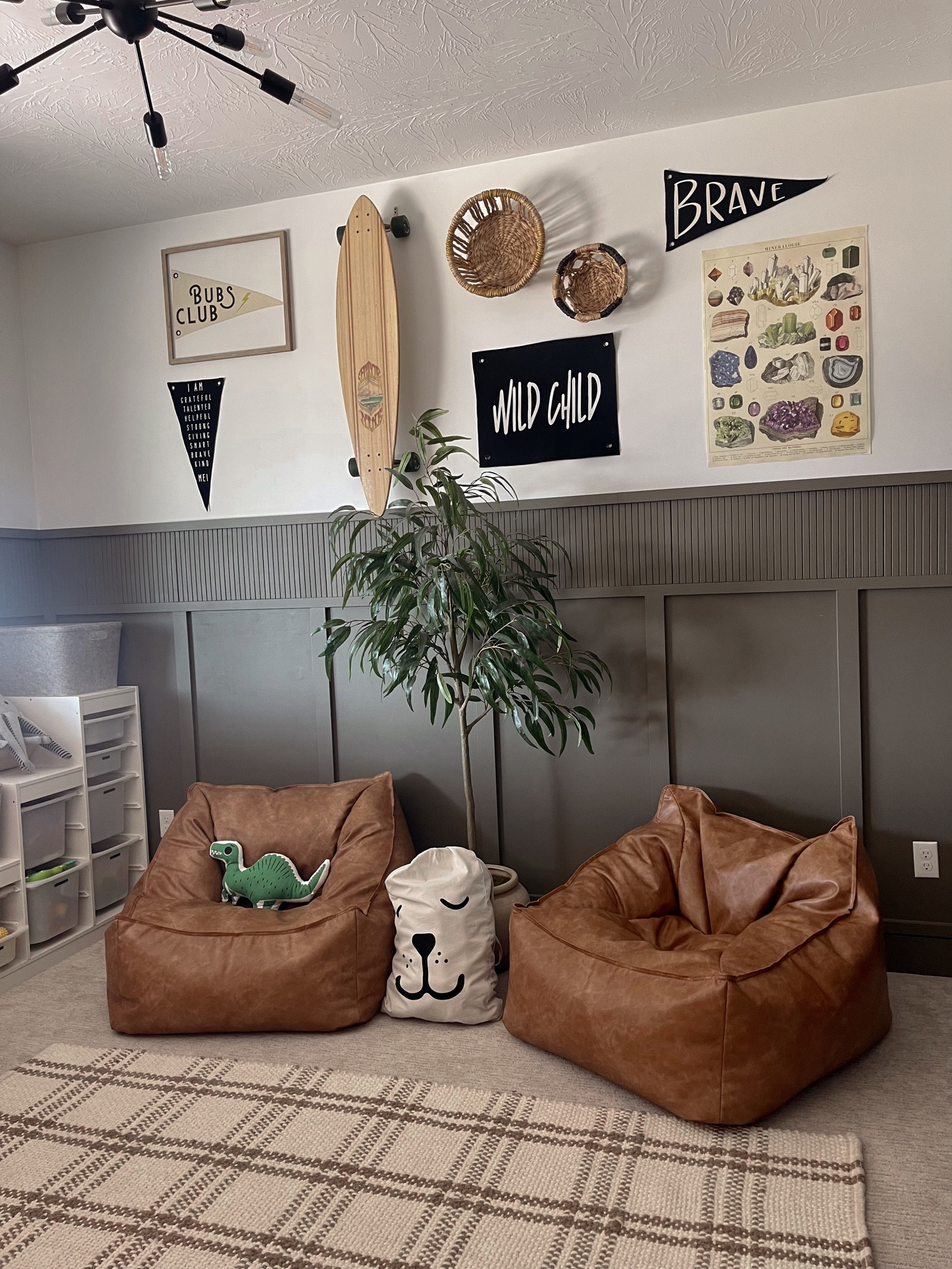 An elevated toy room with the best lounger leather beanbags! 

#LTKFind #LTKhome #LTKkids