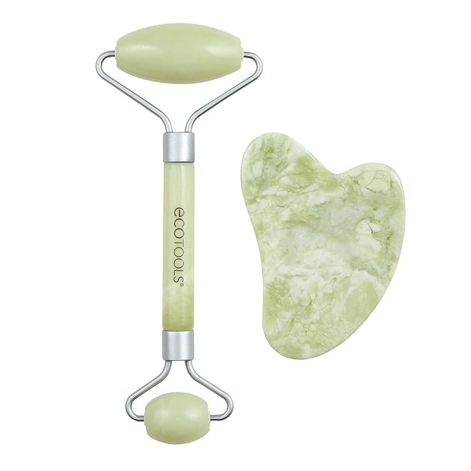 EcoTools Jade Facial Roller and Gua Sha Stone Duo, Face Roller and Massager, Skincare and Sculpti... | Amazon (US)