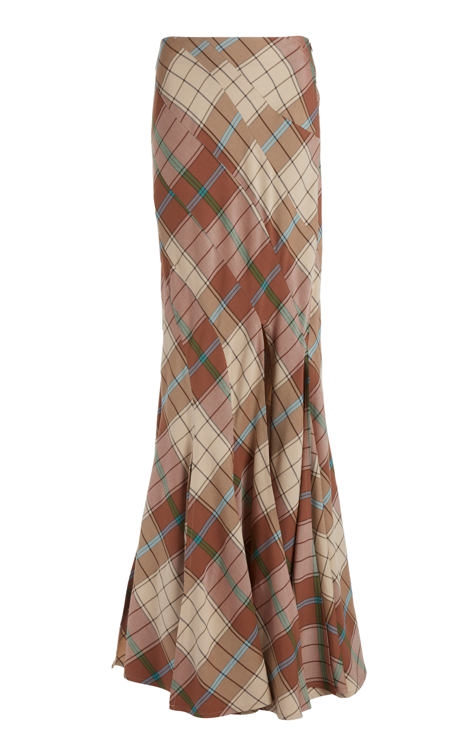 Checked Crepe Maxi Skirt | Moda Operandi (Global)