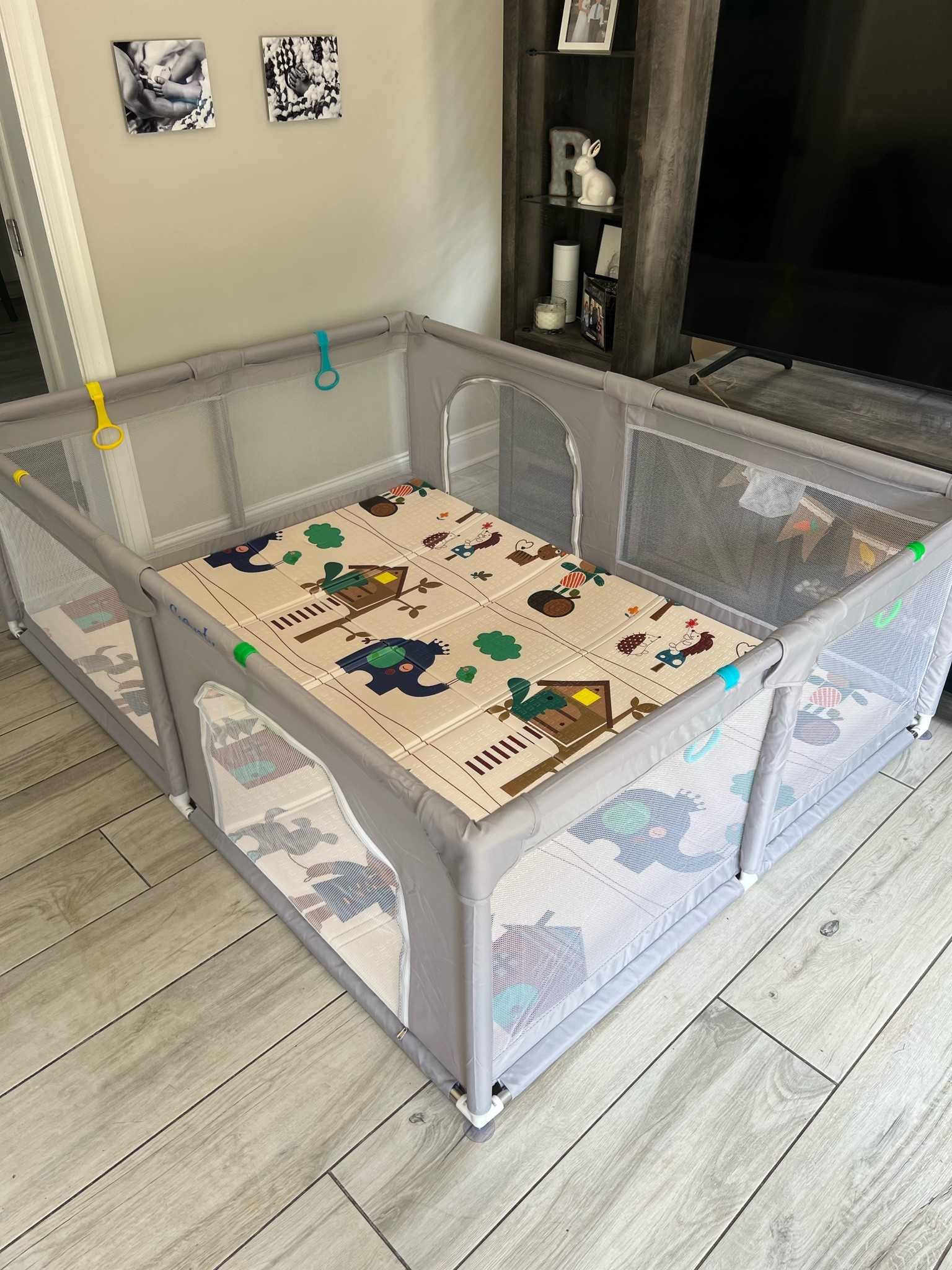 Baby playpen for independent play #newborn 