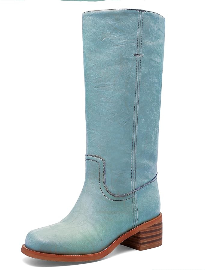 Banana Women's Knee High Boots Comfortable Chunky Block Heel Long Boots for Women Casual Square T... | Amazon (US)