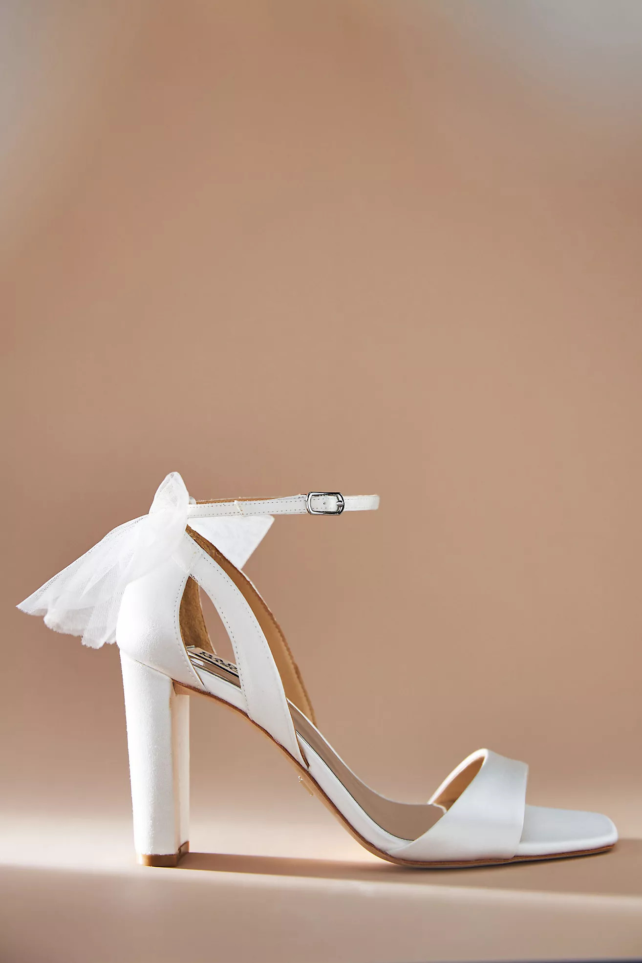 Badgley Mischka Kim Mesh Bow Block Heels | Anthropologie (US)