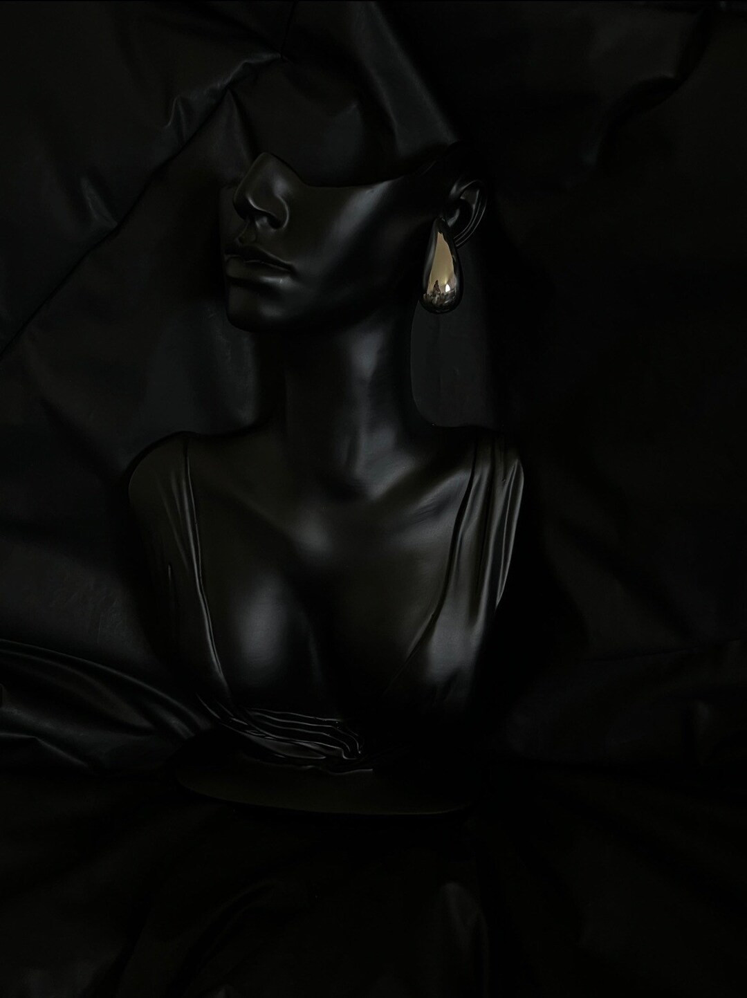 Silver Large Chunky Statement Tear Drop Dome Earrings Large Stainless Steel 3D Unisex Designer Fi... | Etsy (US)