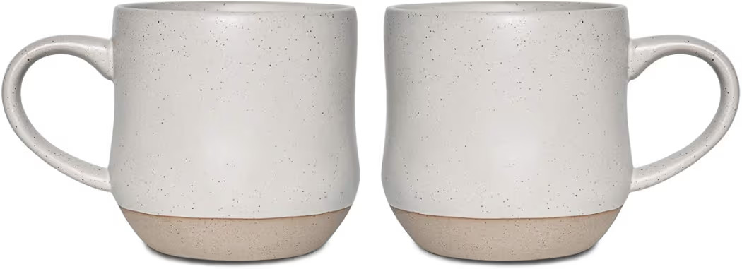Bosmarlin Large Stoneware Speckled Coffee Mugs Set of 2, Big Ceramic Tea Cup, 17 Oz, Dishwasher a... | Amazon (US)