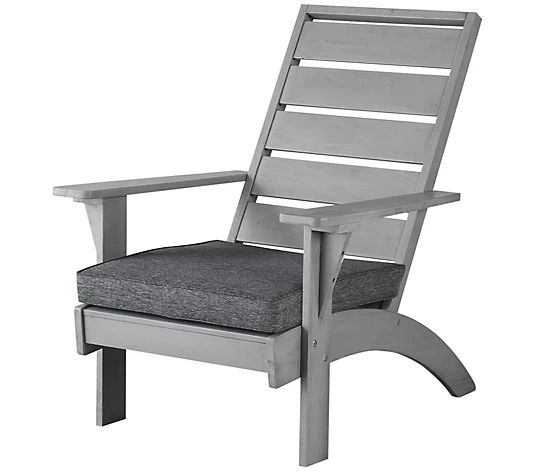 Linon Home Outdoor Riverdale Durable Chair withSeat Cushion | QVC