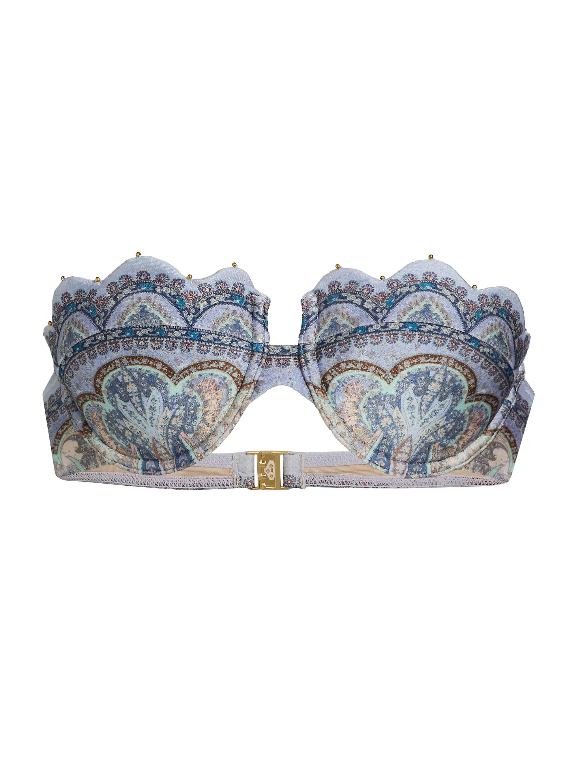 Wanderlust Scallop Balconette Printed Bikini Top | Saks Fifth Avenue