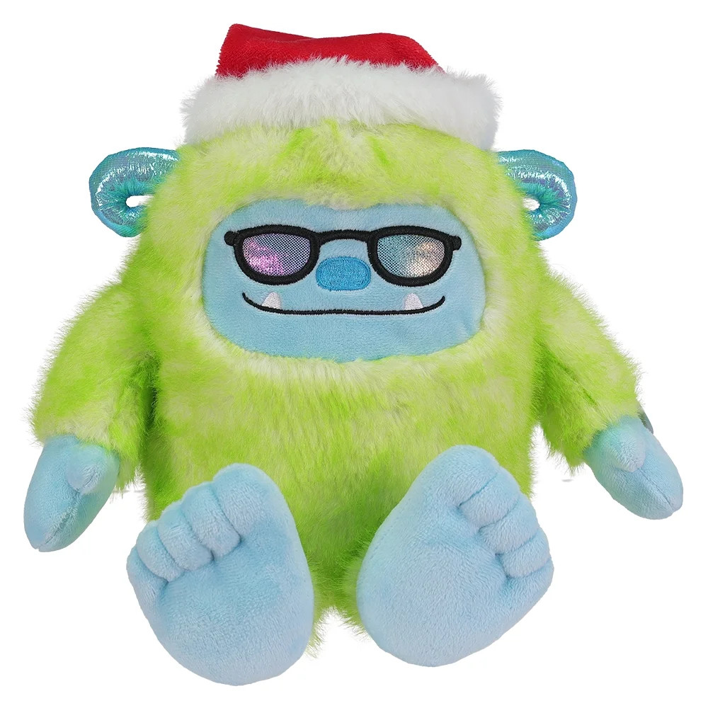 Animated Musical Yeti Christmas Plush with Santa Hat, Green and Blue, 9", by Holiday Time | Walmart (US)