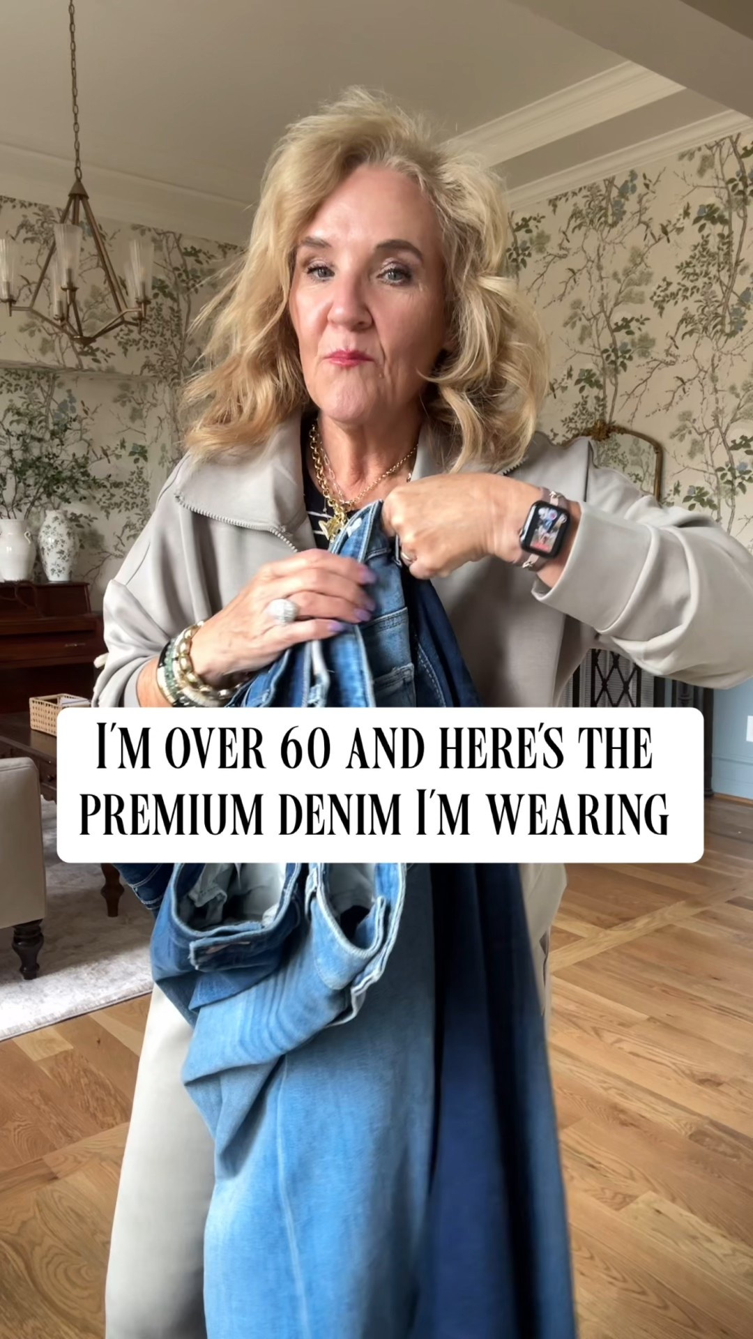 Anthropologie premium denim 25% off including the Paige anessa and mother jeans Wearing a 29 petite in Paige, size 29 in mother straight leg, and I’d size up one in the flare. 
Blouse size medium available in blue plaid and two neutral plaids
Sweater is one size fits small to large
Brown top size medium 
Purse is available in tan 
Use code NANETTE30 30% off sitewide Allie Bess with a few exclusions 


#LTKPetite #LTKOver40 #LTKSaleAlert