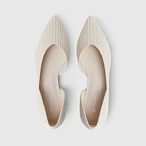 VIVAIA Melia Women's Flats Casual Slip on Washable Pointed-Toe Ballet Shoes | Amazon (US)