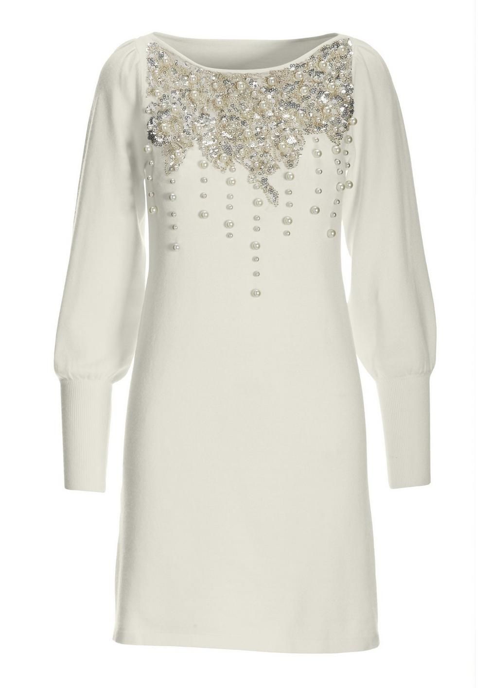 Pearl Embellished Sweater Dress | Boston Proper