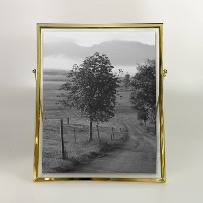 4" x 6" Organic Herringbone Tabletop Frame Gold/White - Opalhouse™ | Target