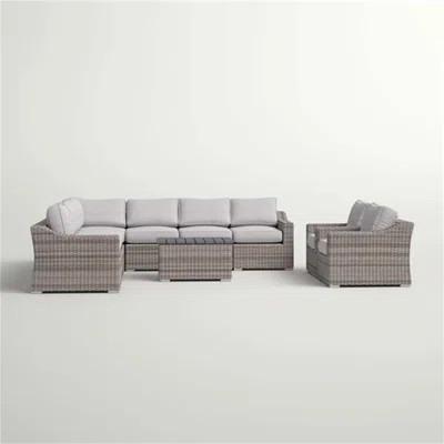 8-Person Outdoor Seating Group With Cushions Pre-Assembled Sofa | Wayfair North America