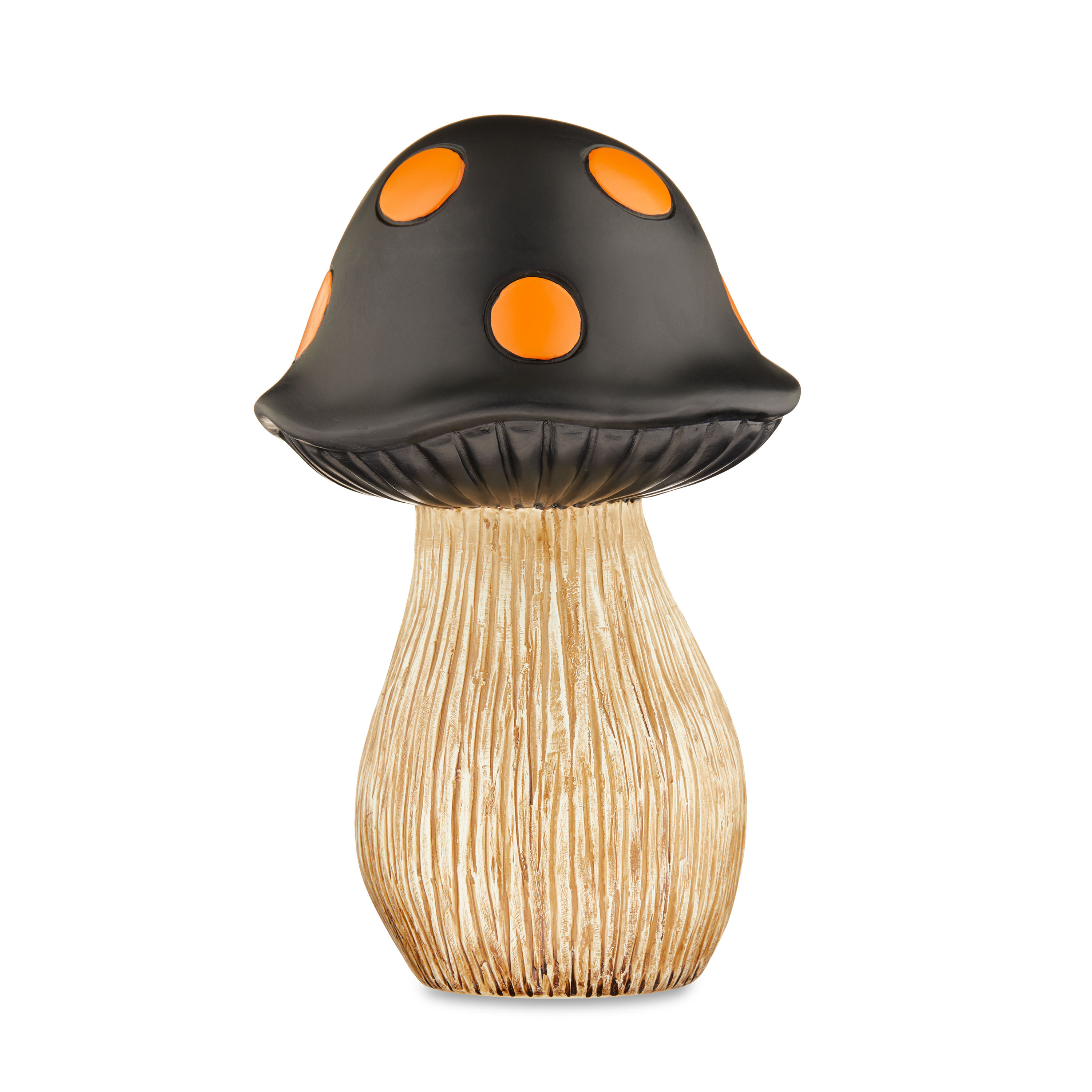 8 in Black Polyresin Mushroom Halloween Tabletop Decoration, Way to Celebrate | Walmart (US)