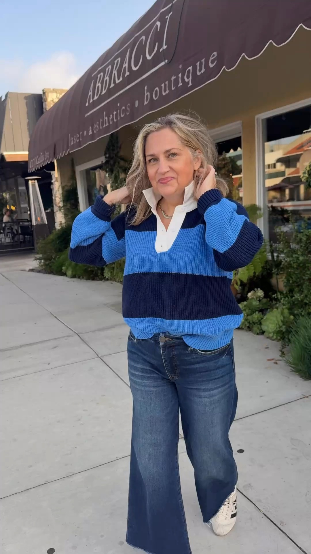 We’re definitely having some cooler days and nights still, and this preppy sweater is perfect for it! Pulled out my old, faithful jeans that I had neglected for the past few weeks, apologized, and instantly put them on and felt at home. ￼

#LTKOver40 #LTKootd #LTKdayinmylife
