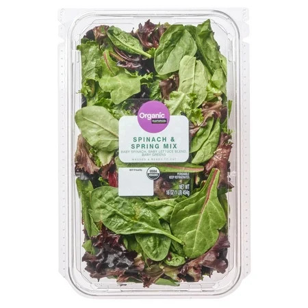 Marketside Organic Spinach & Spring Mix, 16 oz | Walmart Online Grocery