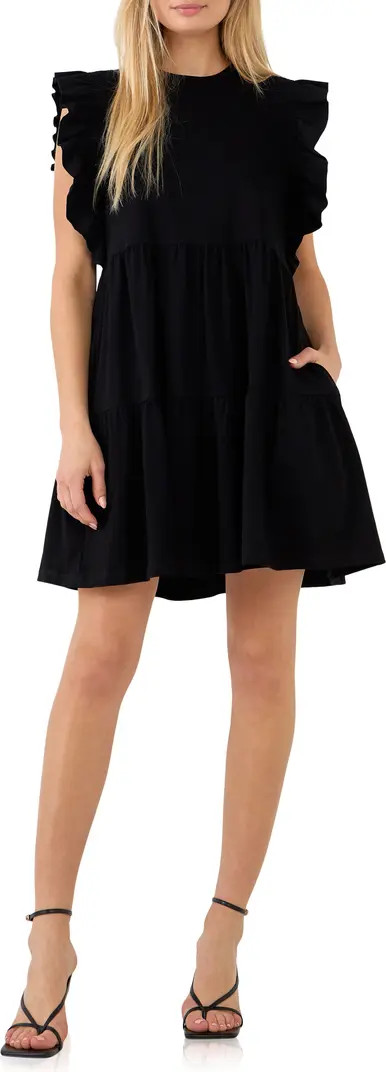 Ruffle Cotton Babydoll Minidress | Nordstrom