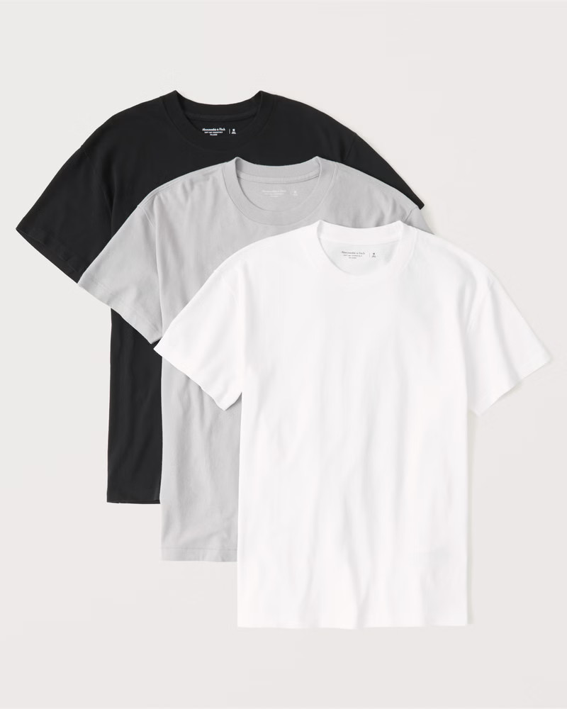 Men's 3-Pack Essential Tee | Men's Tops | Abercrombie.com | Abercrombie & Fitch (US)