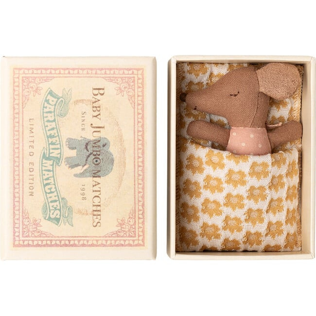 Sleepy wakey baby mouse in matchbox - Rose - Kids Toys | Maileg from Maisonette | Maisonette