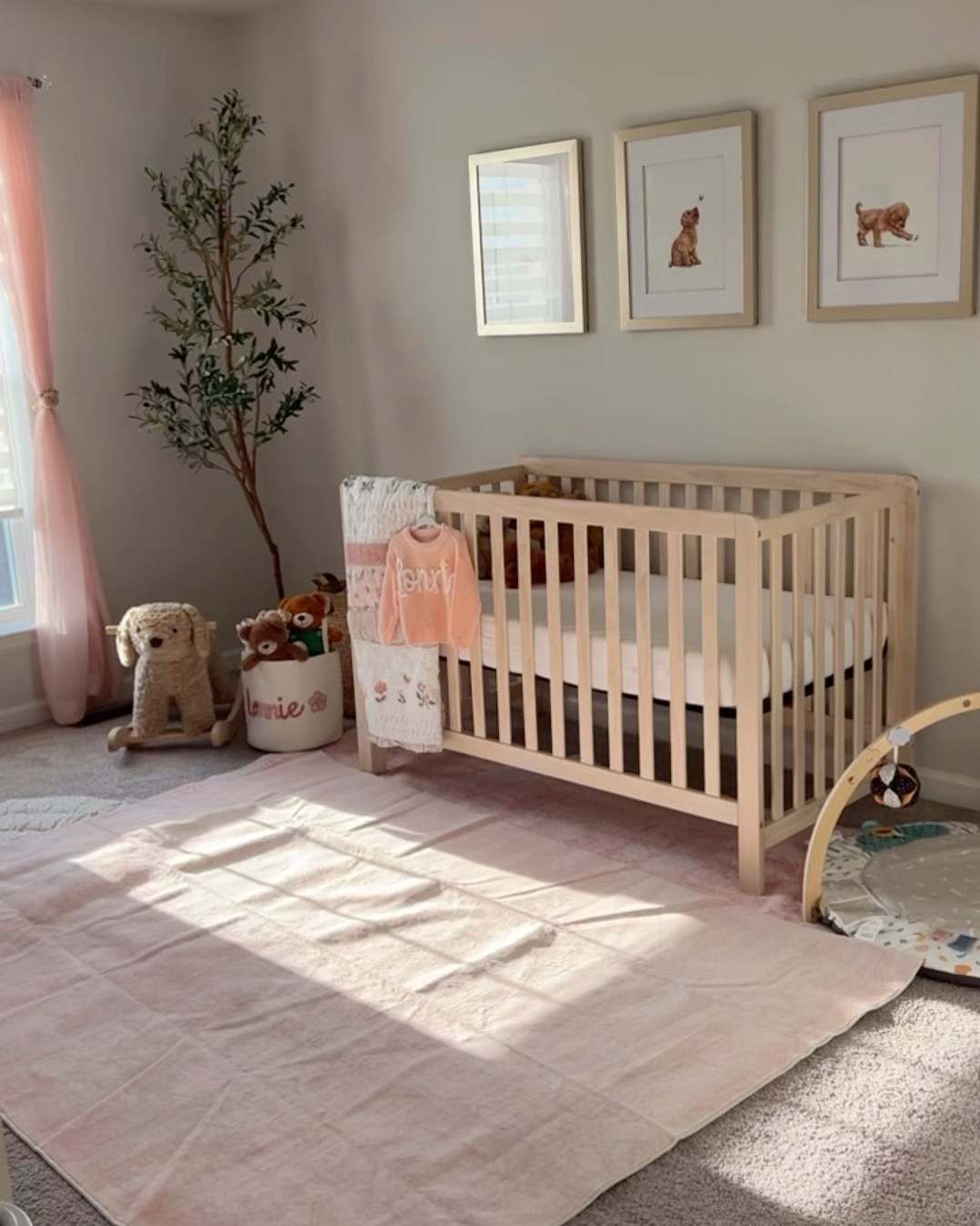 Baby girl nursery 🩷 Goldendoodle and Teddy Bear themed 🐶🧸💕
I think it’s coming together with the accents of pink! 

#LTKHome #LTKSeasonal #LTKFindsUnder50