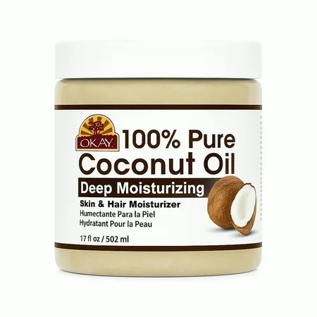 Okay Pure Naturals Pure Coconut Oil for Hair and Skin Nourishing Hair Conditioner & Skin Moisturizer 17 fl oz | Walmart (US)