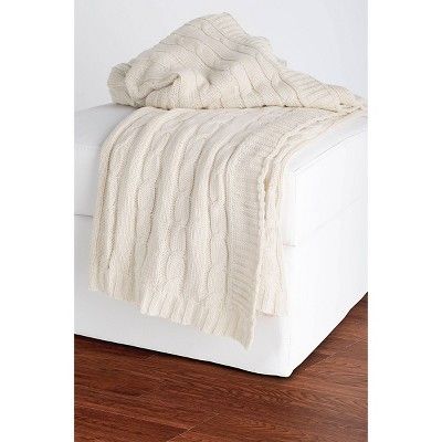 Cable Knit Sweater Throw - Rizzy Home | Target
