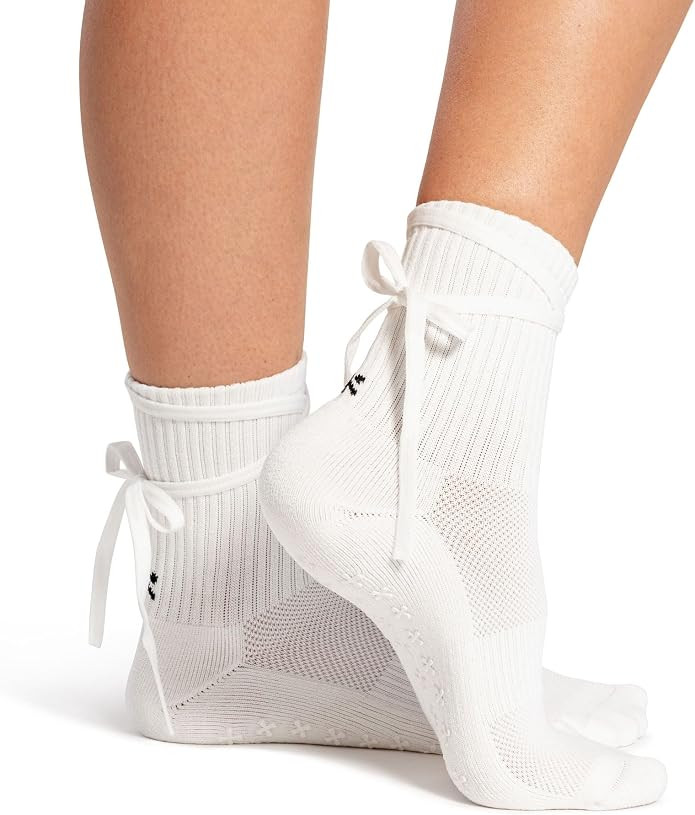 Kamo Fitness Pilates Grip Socks for Women, Grippy Non-Slip Yoga Barre Crew | Non-slip grippy sock... | Amazon (US)
