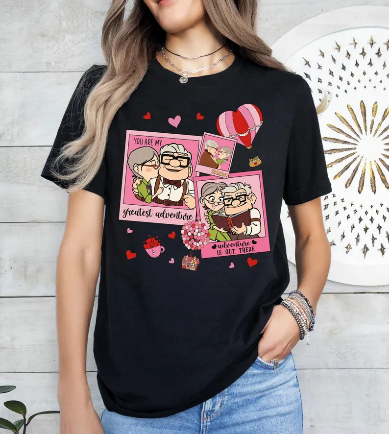 Carl and Ellie Valentine Shirt, Disney up Movie Valentine's Day T-shirt, Disneyland Lover Sweatsh... | Etsy (US)