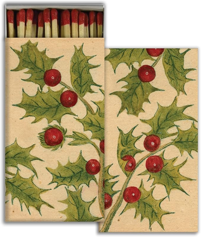 Holly Berries Decorative Matchboxes with Wooden Matches - Great for Lighting Candles, fireplaces,... | Amazon (US)