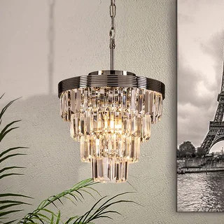 Interior Decor Crystal 3-light Chandelier - Matt Black | Bed Bath & Beyond
