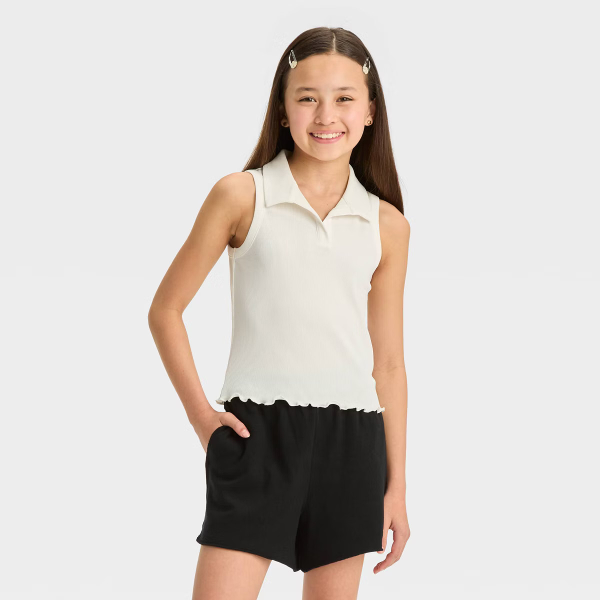Girls' Polo Collar Tank Top - art class™ | Target