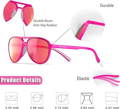 Lasiyanor Lightweight TAC Polarized Tinted Classic Vintage Retro 70s Sunglasses, TR-90 Frame for ... | Amazon (US)