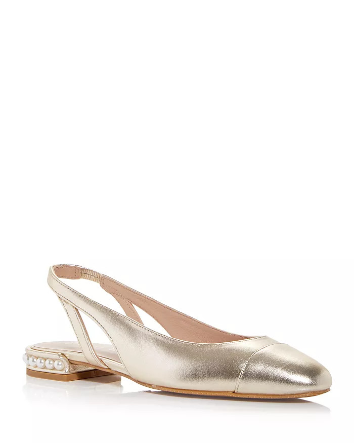 Women's Imitation Pearl Embellished Slingback Flats | Bloomingdale's (US)